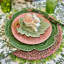 Green Chintz Round Tablecloth-942913169