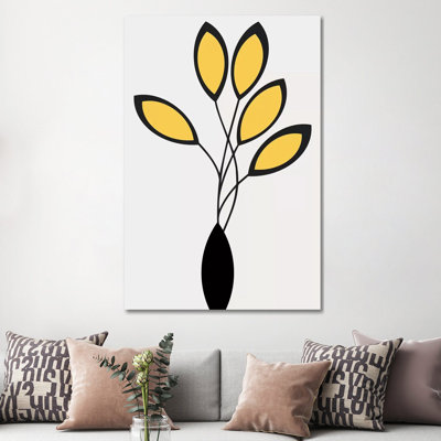 Cinco - Yellow by Kubistika - Print on Canvas