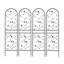 Ensemble de 4 treillis de jardin en métal 71 po x 19,7 po antirouille pour plantes grimpantes