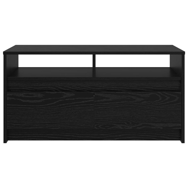 Coffee Table with Storage, Black Oak