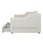 Lit de jour rembourré avec ceinture à DEL et lit gigogne, canapé-lit en lin pour enfants, chambre à coucher, aucun sommier nécessaire-2000938308-2000938362