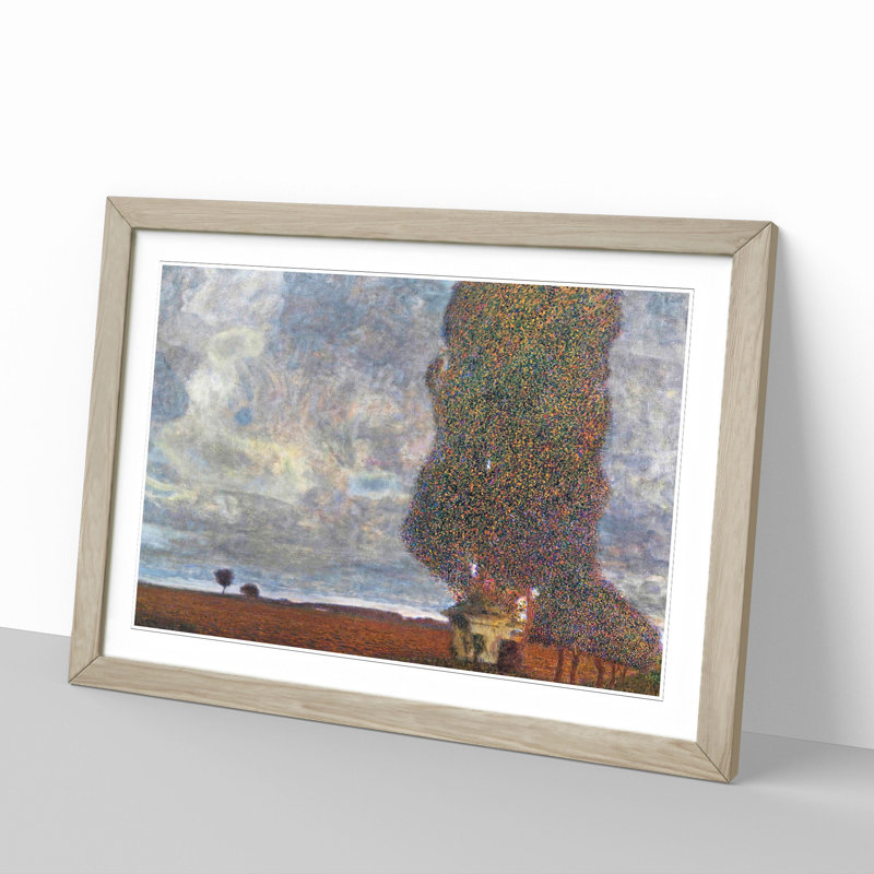 Approaching a Thunderstorm by Gustav Klimt - Picture Frame Painting, 27cm H x 36cm W x 2cm D, Oak Framed