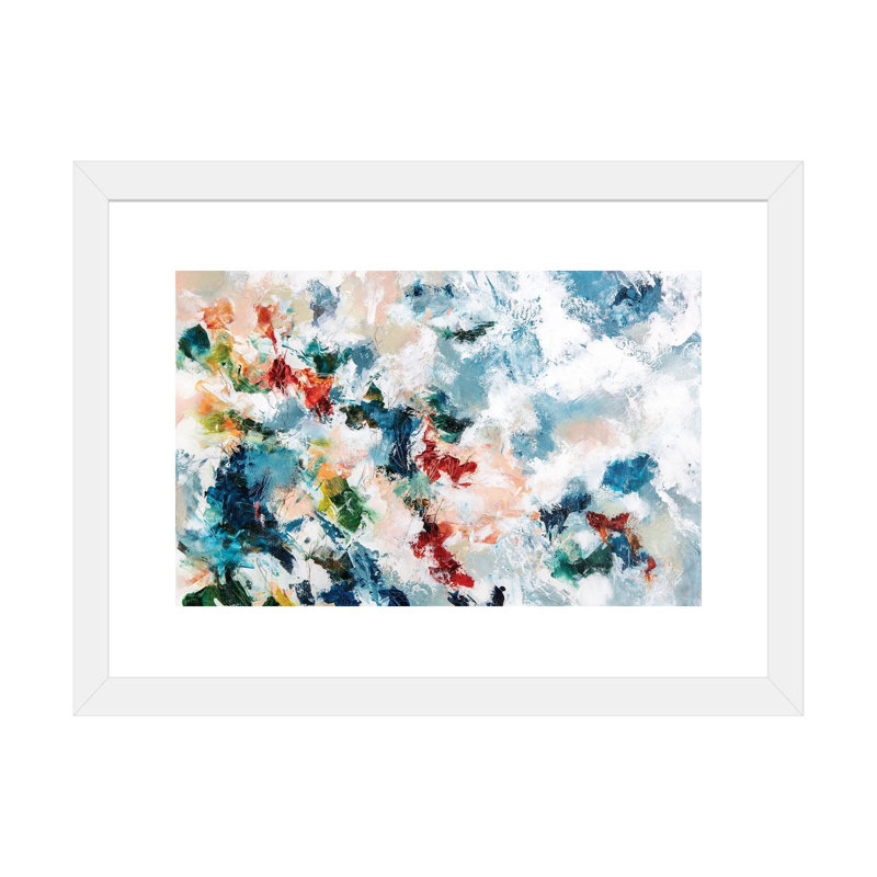 Meltemi par Cristina dalla Valentina-impression d’art graphique, H 16 po x l 24 po x P 1 po, Blanc, Papier encadré blanc