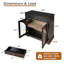 59.8 " W Iron and Glass Sideboard-1130572061