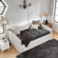 Lit de jour simple avec canapé-lit rembourré avec rayures verticales, tissu en lin, beige-1215897317-1215914264