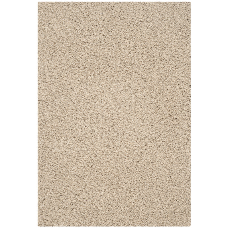 Victorino Shag Hand Tufted Performance Solid Color Rug, Rectangle 4' x 6'