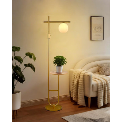 66-Inch Golden Adjustable Floor Lamp