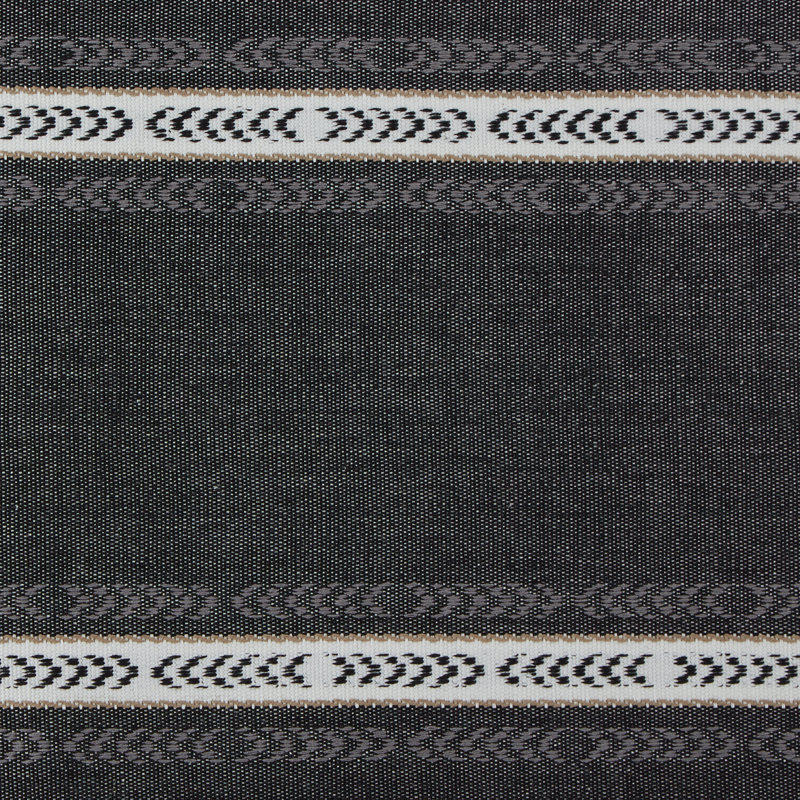 Aleahya Striped 100% Cotton Table Runner, 108" x 14", Black