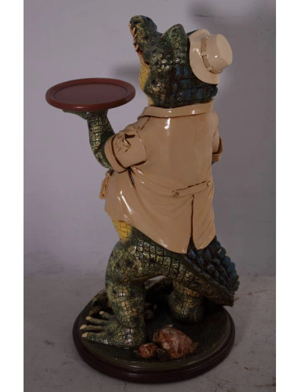 Grande statue crocodile majordome