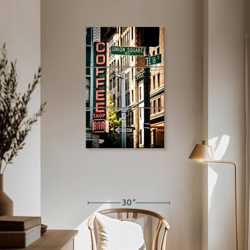 Sireci Union Square Coffee, 57" H x 36" W