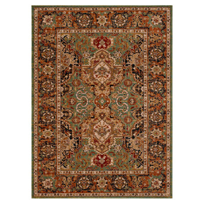 Spice Market Dhahar Plush Pile Stain/Fade Resistant Polyester Woven Ornamental Indoor Area Rug