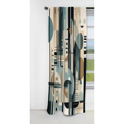 Jerrell - Rideau occultant abstrait minimalisme - 1 panneau