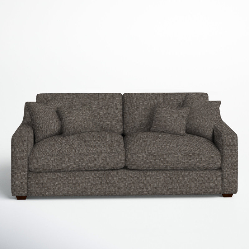 Rhodes Upholstered 94.5'' Sofa, Drusky Charcoal Sustain® Basketweave