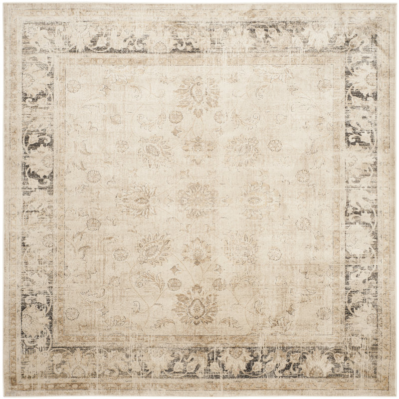 Tapis oriental pierre Cowie, Carré 6 pi
