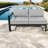 Comfortable U-shaped Patio Sofas, Iron Frame, Modern Style For Garden And Poolside