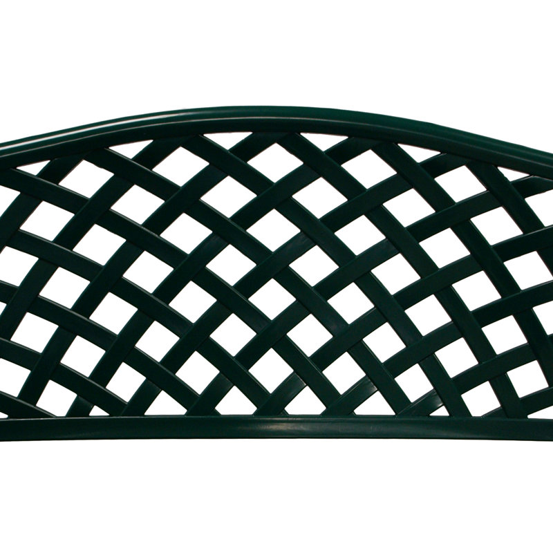 Sprague Aluminum Outdoor Bench, Dark Green