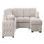 Canapé d'angle multi-fonctionnel en forme de L avec rangement et lit convertible