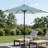 9FT UMBRELLA WITH LIGHT Blue and Stripes-966115994