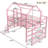 House Loft Bed With Slide And Stairs, Playhouse Bed With Storage Shelves, House-Shaped Roof And Noise-Free Design-1805800429-1805800426