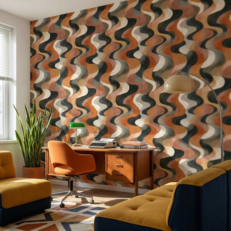 Décoration murale abstraite Mid-Century