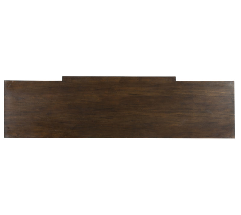 Espresso Walnut Transitional Entertainment Center with Mirrored Doors