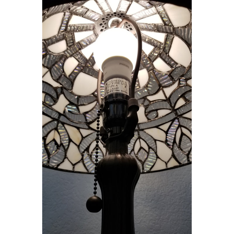 Lampe de table brun foncé 19 po Tiffany