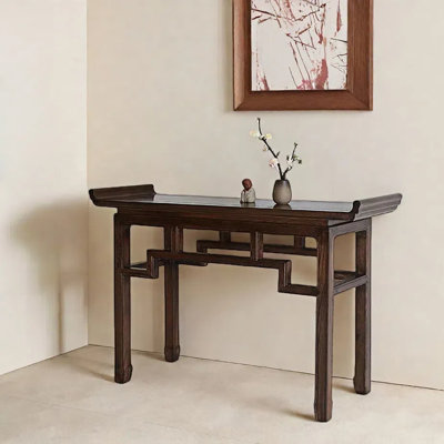 Solid Elm Wood Console Table
