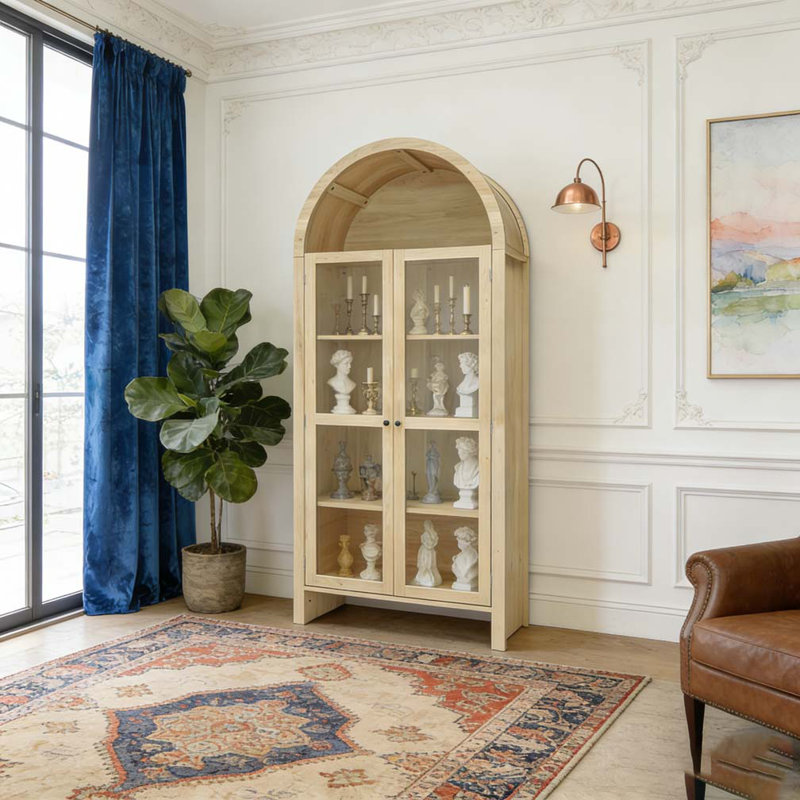 70.28" Tall Arched Kitchen Pantry