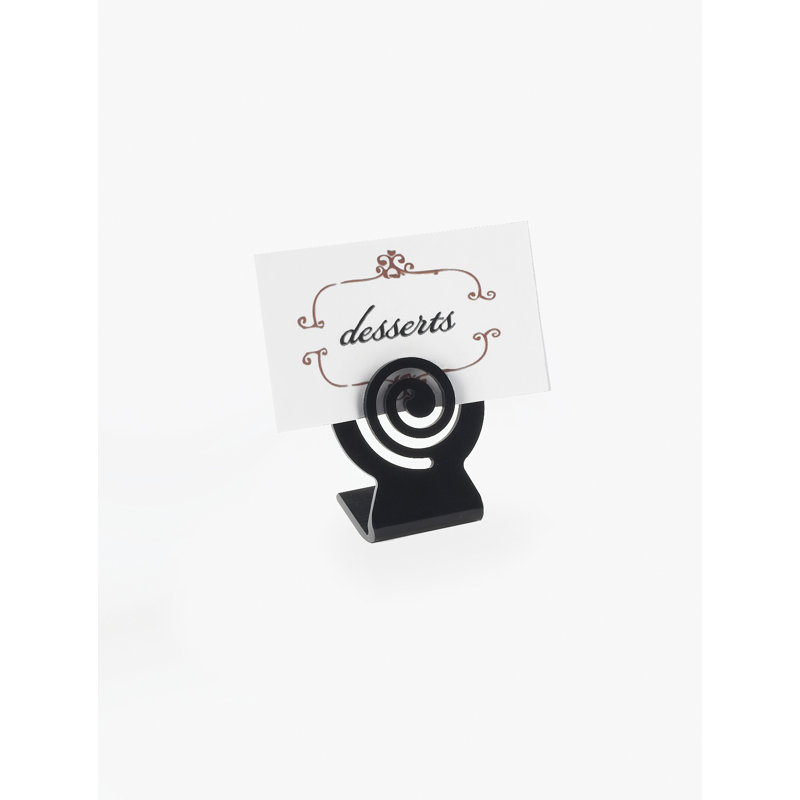 Porte-carte / tourbillon noir - 2 po x 2 1/2 po