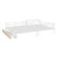 Lit superposé double au-dessus de grand lit double avec 2 tiroirs de rangement, lit superposé convertible-361094823