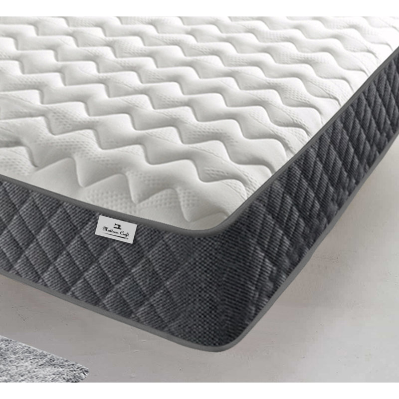 Parvati White Noise Open Coil Mattress, Small Double (4')