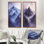 Misty Peaks In The Twilight III - Paysages, art mural 2 panneaux