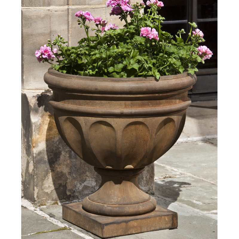 Mahowny Handmade Urn Planter, Aged Limestone