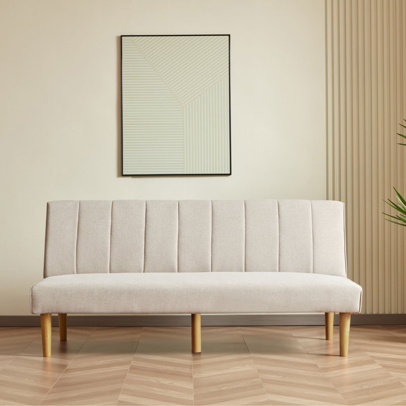 Canapé-lit convertible 66 po Bergen, Beige tissé