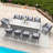 Rectangular Outdoor Dining Set with Cushions-152097780-153854752