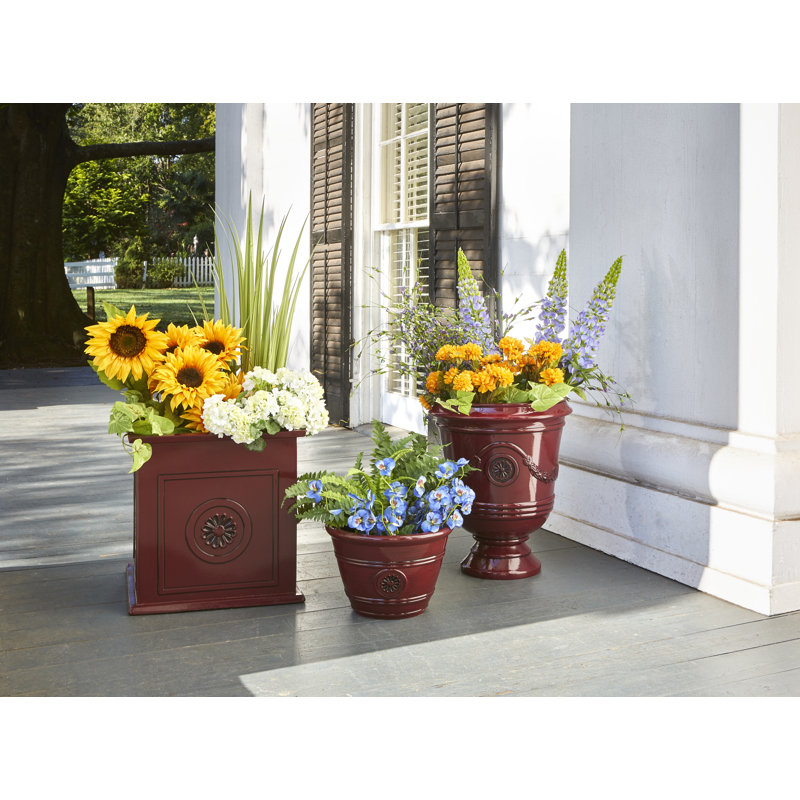 Colony Square Sleek Ivory Planter for Indoor & Outdoor Elegance