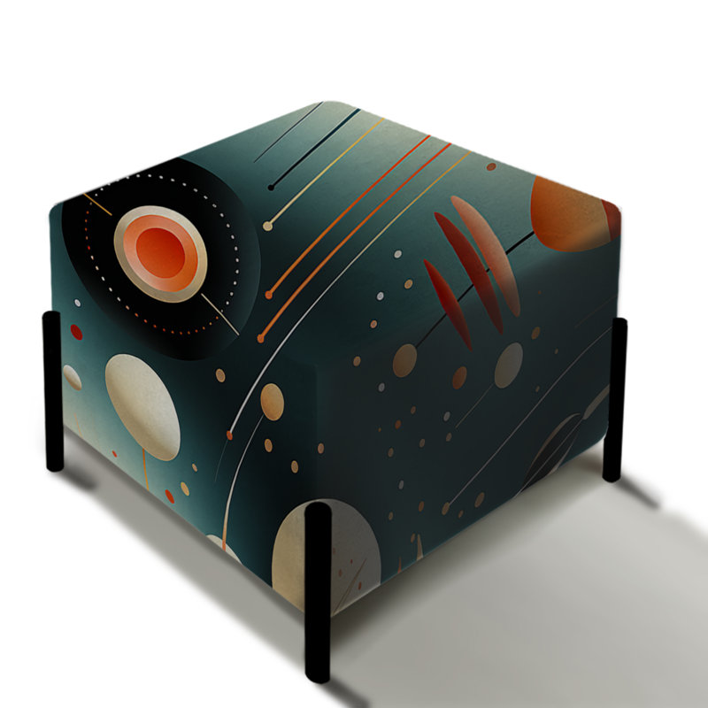 Retro Futurism Vibe - Repose-pieds carré Mid-Century