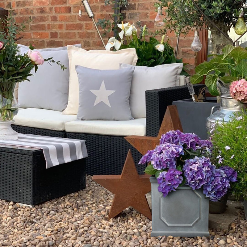 Handmade Planter Box, 22cm H x 22cm W x 22cm D, Grey