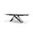 Extendable Glass Top Metal Base Dining Table