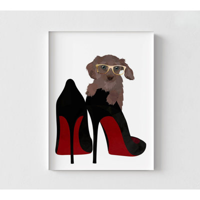 «Red Bottom Heels», reproduction de chiot teckel, reproduction de chiot, affiche de chiot brun, affiche de petit chiot