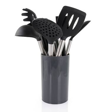 15-Piece Silicone & Stainless Steel Kitchen Utensil Set with Holder –  ChefGiant