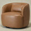 Fauteuil pivotant rembourré en similicuir de 34 po Jaydin-1112862919
