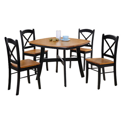 Allis Solid Wood Top Four Leg Dining Set