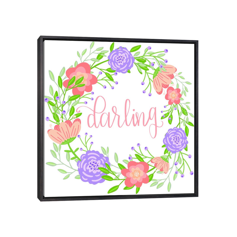 «Enchanted Garden II» par Emily Cromwell - impression d'art graphique, H 18 po x l 18 po x 1,5 po, Pas de tapis