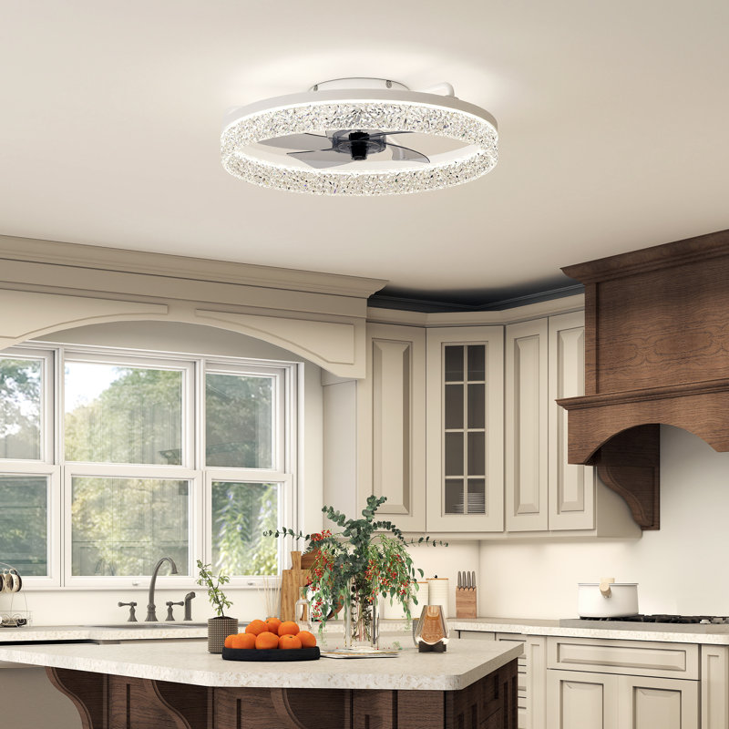 50cm Ceiling Fan with LED Lights, White