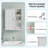 24 in. W x 7 in. D x 28 in. H Wall Bathroom Cabinet Over the Toilet Storage-875019981