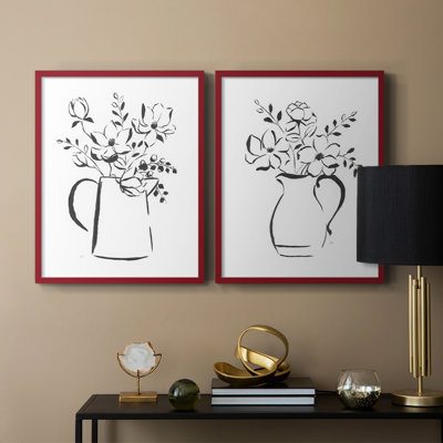 Reproduction encadrée I-Premium Squety Bouquet - prête à être accrochée - aucun clou requis - aucun clou requis