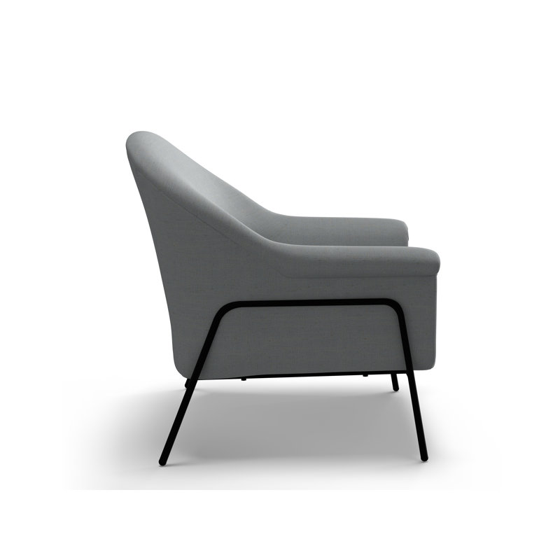 Chaise d'appoint avec pieds en métal noir, Oxford