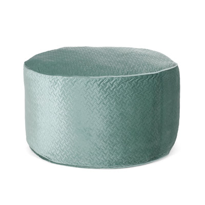 4 Foot Teal Bean Bag - Modern Velvet Design High Foam Filled Cylindrical Shape With Removable Zipper Cover Short Cylinder Cozy Padding For Easy Care