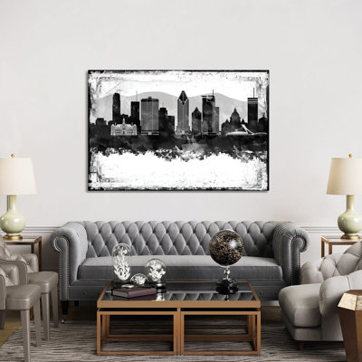 Montreal Black & White Film 1 Piece Wrapped Canvas Wall Art